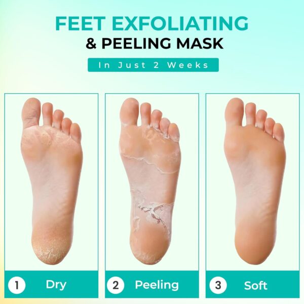 Happy Feet Foot Peel Mask, 03 Packs Original Exfoliant Foot Peel Mask, Callus Remover for Rough Cracked Dry Feet Dead Skin, Gift for Mom Dad - Image 4